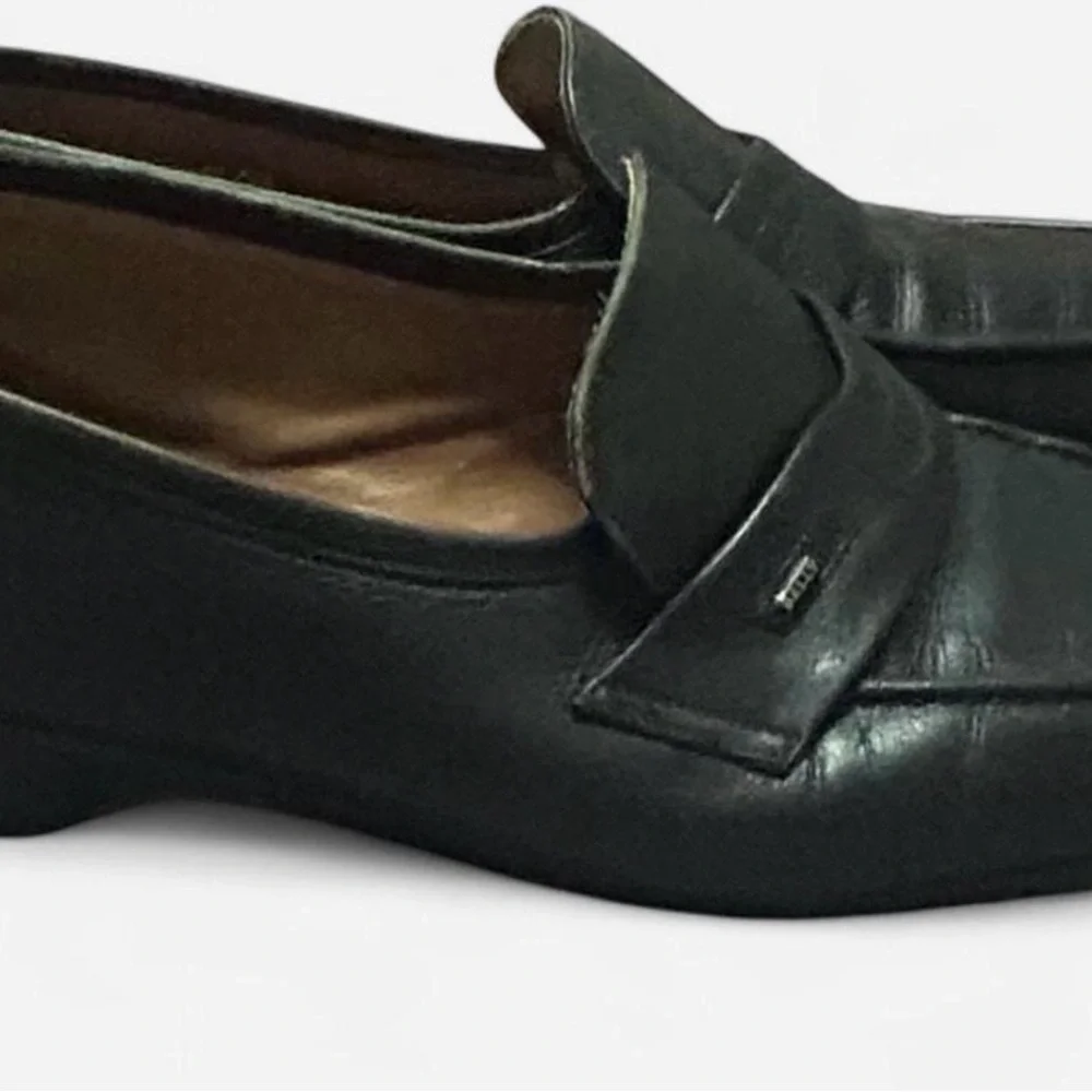 Bally Men's Black Leather Loafers